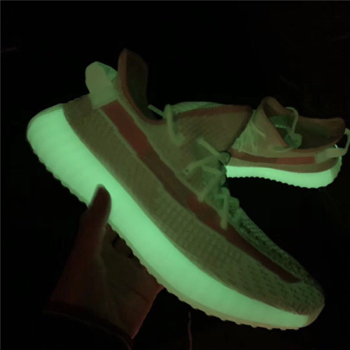 Authentic Adidas Yeezy Boost 350 V2 Glow IN The Dark Men Shoes