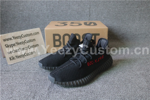Authentic Adidas Yeezy Boost 350 V2 Black Red GS