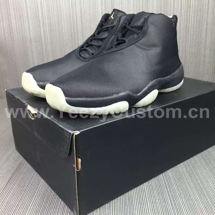Authentic Nike Air Jordan Future Black Clear 3M Reflective Glow