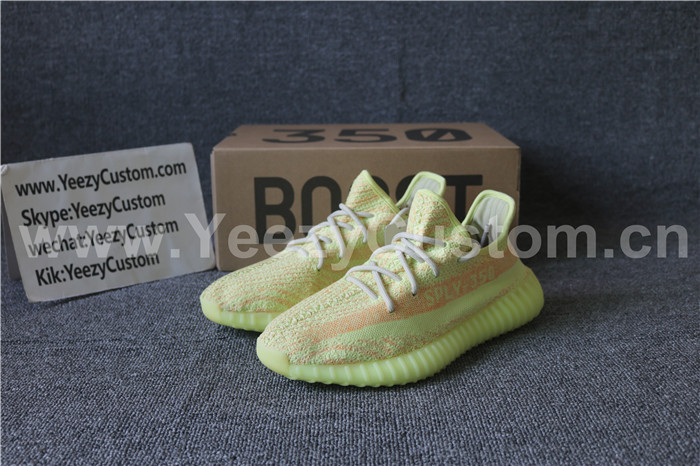 Authentic Adidas Yeezy Boost 350 V2 “Fluorescence Yellow  GS