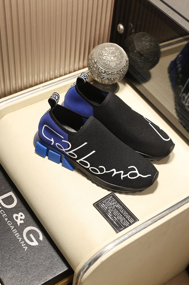 Dolce&Gabbana Studded Suede & Nylon Men and Women Sneakers-033