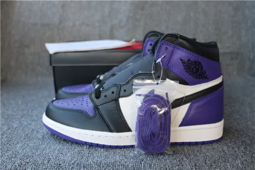 Authentic Air Jordan 1 Court Purple