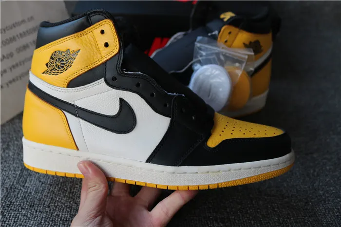 Authentic Air Jordan 1 Yellow Toe