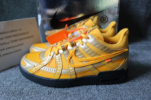 Authentic Off White X Nike rubber silver yellow