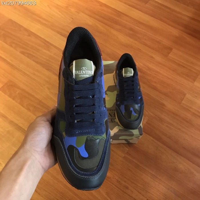Valentino Studded Suede & Nylon Men and Women Sneakers-040