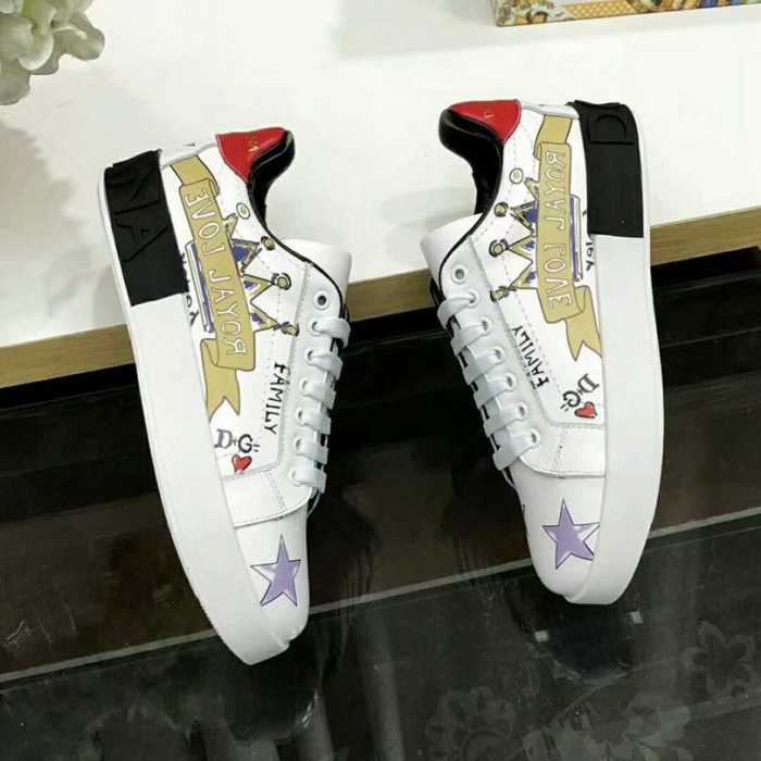Dolce&Gabbana Studded Suede & Nylon Men and Women Sneakers-017