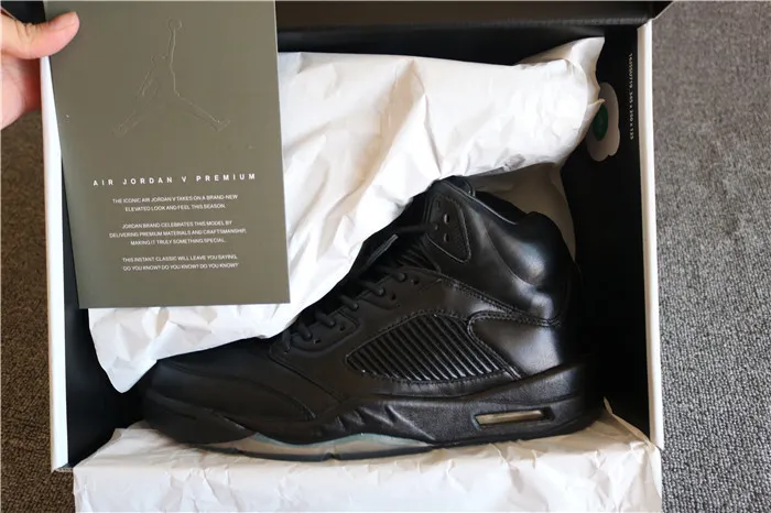 Authentic Air Jordan 5 All Black