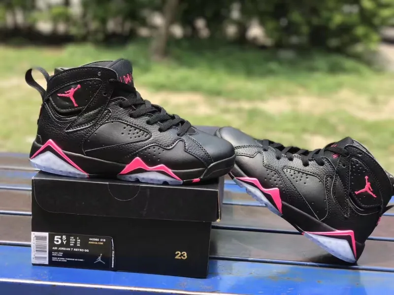 Authentic Air Jordan 7 Retro Black Pink GS