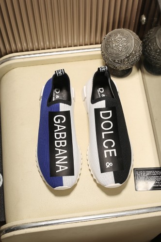 Dolce&Gabbana Studded Suede & Nylon Men and Women Sneakers-034
