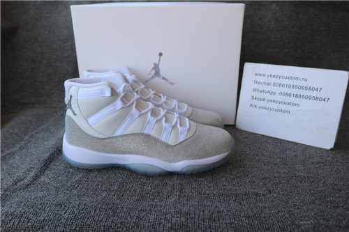 Authentic Air Jordan 11 Women High Top Metallic Silver