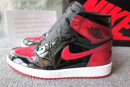 Authentic Air Jordan 1 High OG Bred Patent