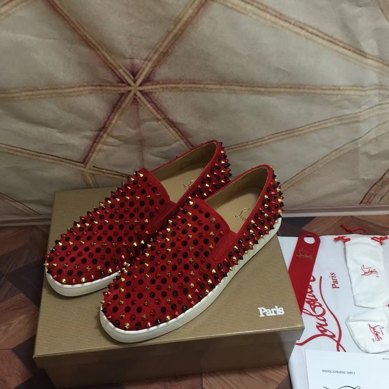 Super High End Christian Louboutin Flat Sneaker Low Top(With Receipt) - 0035