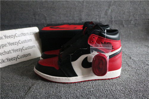 Authentic Air Jordan 1 Bred Toe