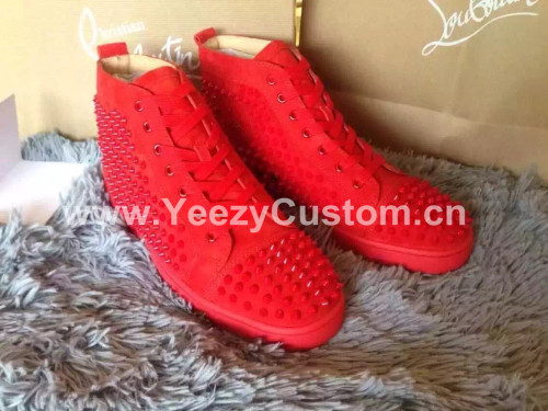 Super High End Christian Louboutin Flat Sneaker High Top(With Receipt) - 0003