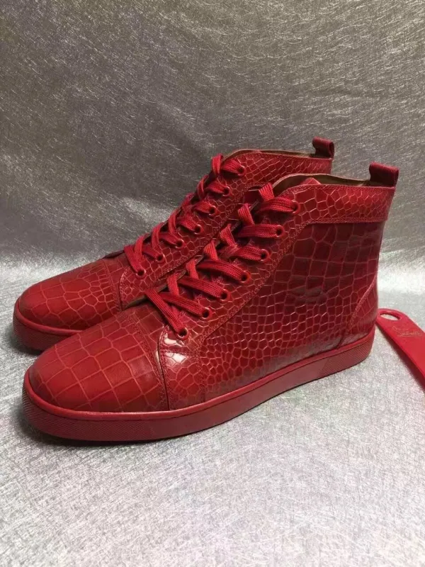 Super High End Christian Louboutin Flat Sneaker High Top(With Receipt) - 0045