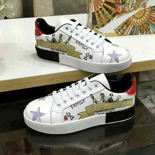 Dolce&Gabbana Studded Suede & Nylon Men and Women Sneakers-017