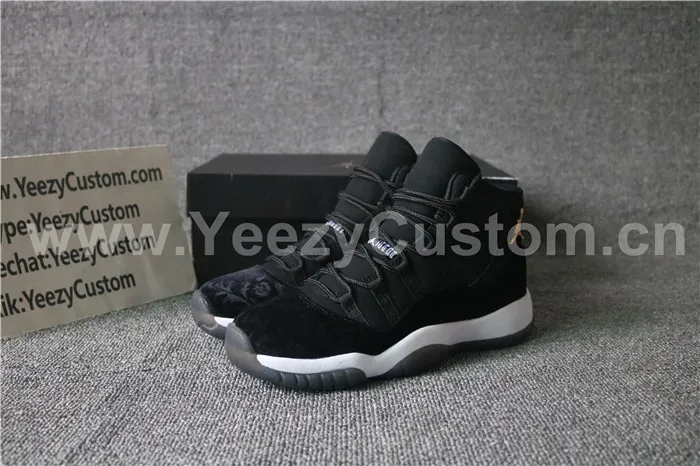 Authentic Air Jordan 11 Retro GS Black Velet