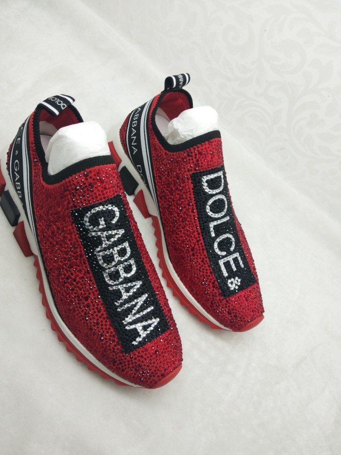 Dolce&Gabbana Studded Suede & Nylon Men and Women Sneakers-023