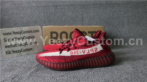 Authentic Adidas Yeezy 350 Boost V2 Red Custom