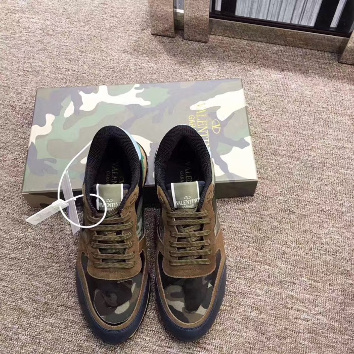 Valentino Studded Suede & Nylon Men and Women Sneakers-027