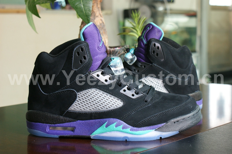 Authentic Air Jordan 5 Retro Black Grape GS