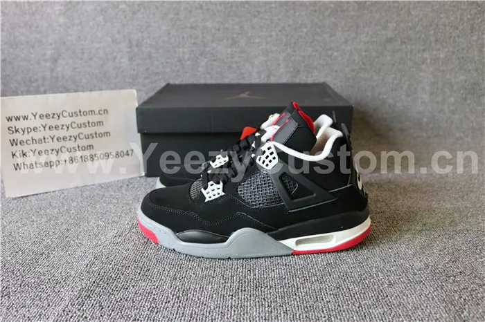 Authentic Air Jordan 4 OG ’89 Bred(Nike Logo On Back)