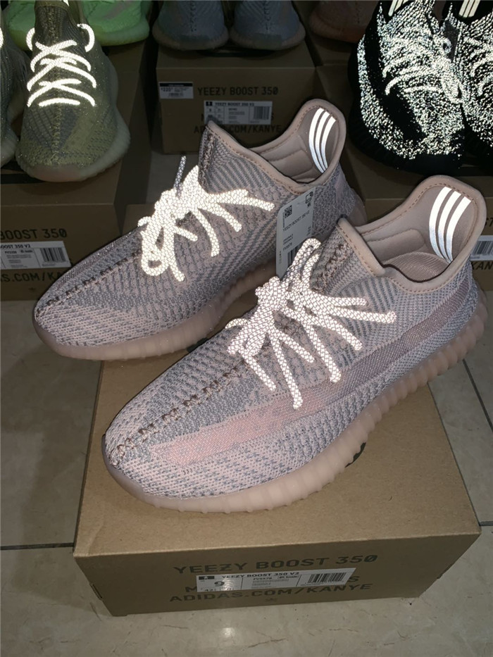 Authentic Adidas Yeezy 350 V2 Pink Static Non Reflective Women Shoes