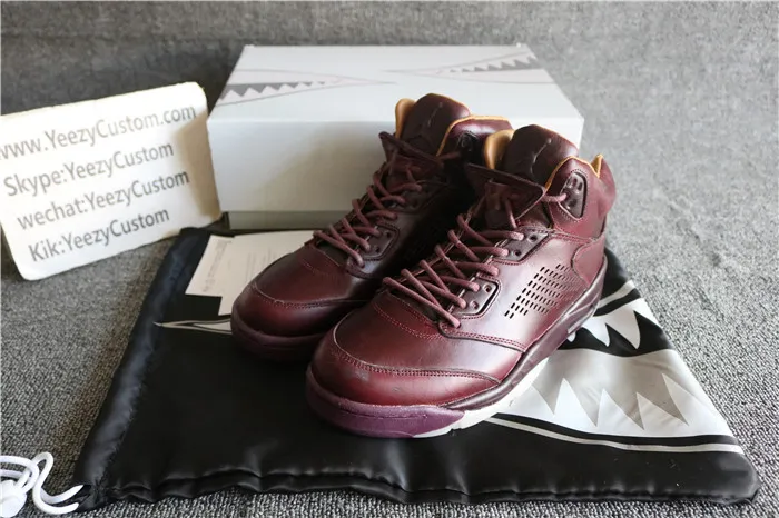Authentic Air Jordan 5 Premium Wine