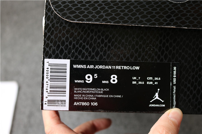 Authentic Air Jordan 11 Low Pink Snakeskin