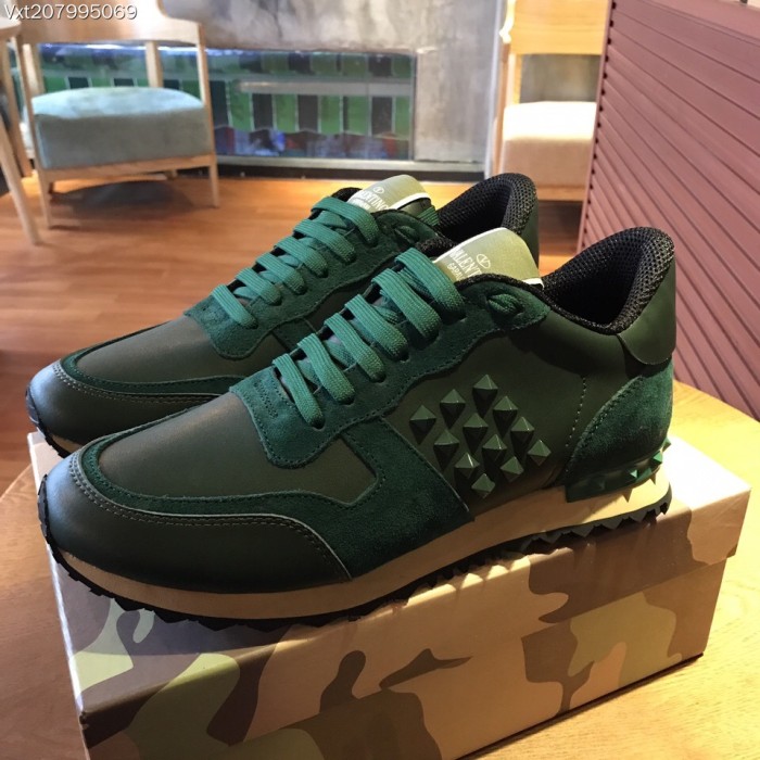 Valentino Studded Suede & Nylon Men and Women Sneakers-056