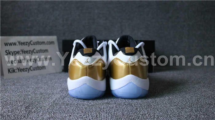 Authentic Air Jordan 11  White/Gold