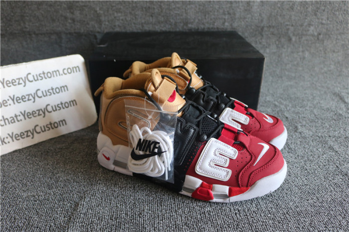 Authentic Nike Air More Uptempo Supreme Red/Black/Red