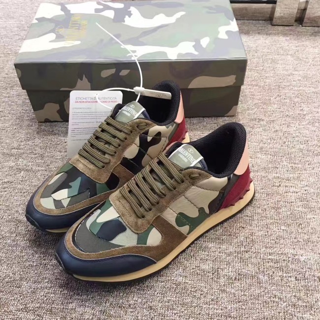 Valentino Studded Suede & Nylon Men and Women Sneakers-019