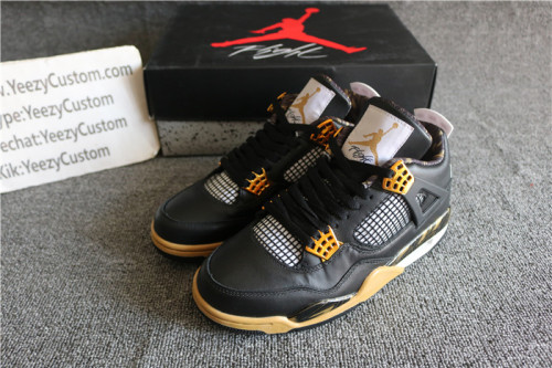 Authentic Air Jordan 4 Black Gold