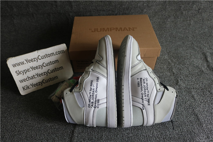 Authentic Air Jordan 1 Off White New Color