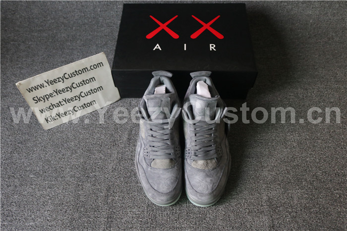 Authentic KAWS X Air Jordan 4 Cool Grey