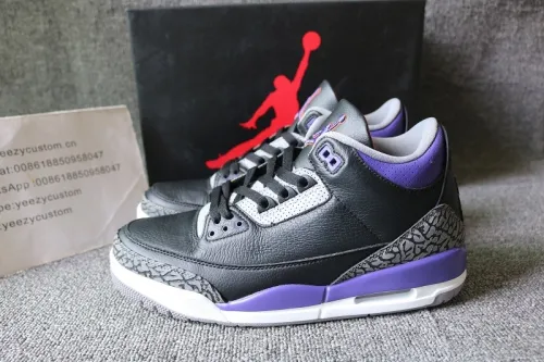 Authentic Air Jordan 3 Court Purple