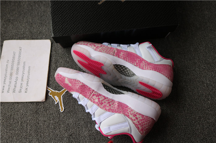 Authentic Air Jordan 11 Low Pink Snakeskin