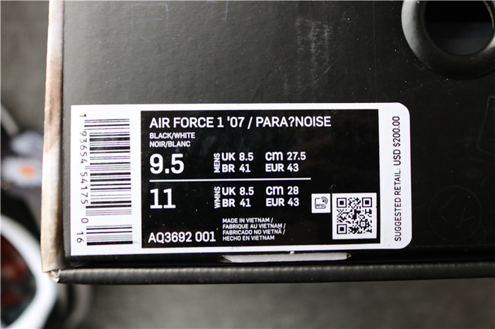 Authentic Peaceminusone X Nike Air Force 1 07 Para
