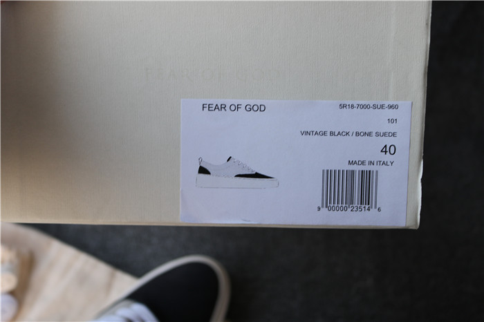 Authentic Nike Fear Of God Low Vintage Black/Bone Suede Sneaker