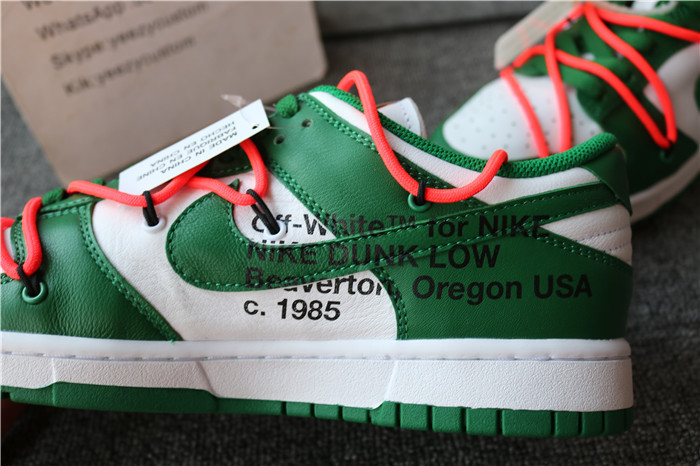 Authentic Off white  X Nike Dunk Low LTHR/OW