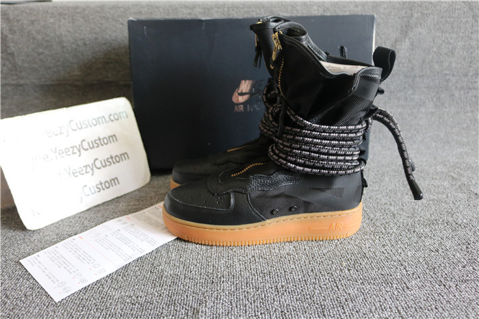 Authentic SF Air Force 1 Hight Black gold