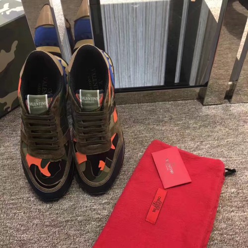 Valentino Studded Suede & Nylon Men and Women Sneakers-031