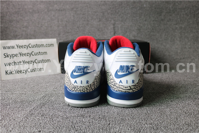 2016 Authentic Air Jordan 3 OG True Blue(Nike Logo)