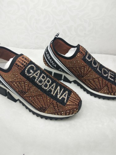 Dolce&Gabbana Studded Suede & Nylon Men and Women Sneakers-026
