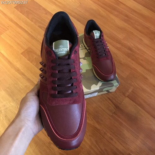 Valentino Studded Suede & Nylon Men and Women Sneakers-057