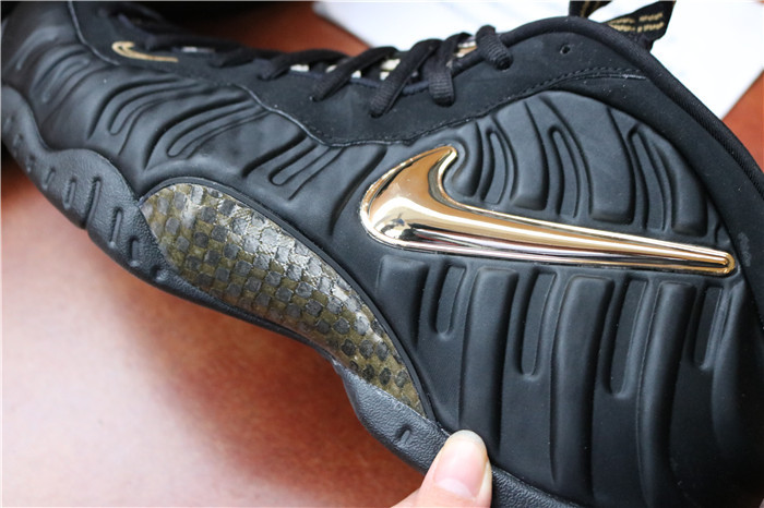 Authentic Nike Air Foamposite Pro Black Metallic Gold