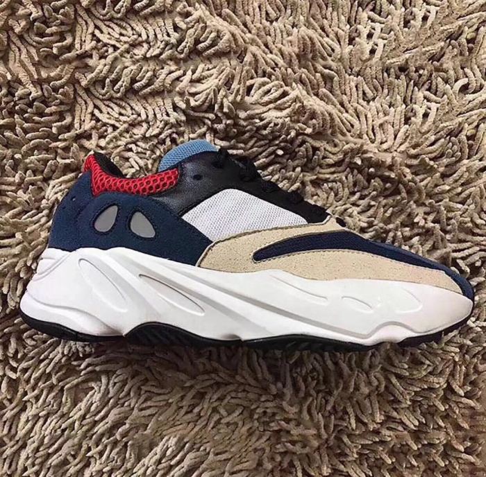 Authentic Adidas Kanye West Yeezy Wave Runner 700 Navy Cream GS