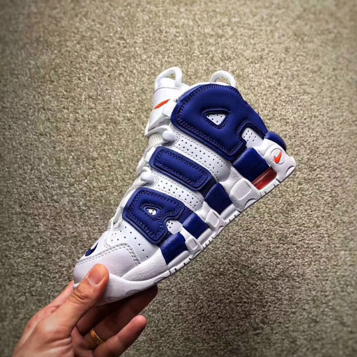 Authentic Nike Air More Uptempo White Navy Blue