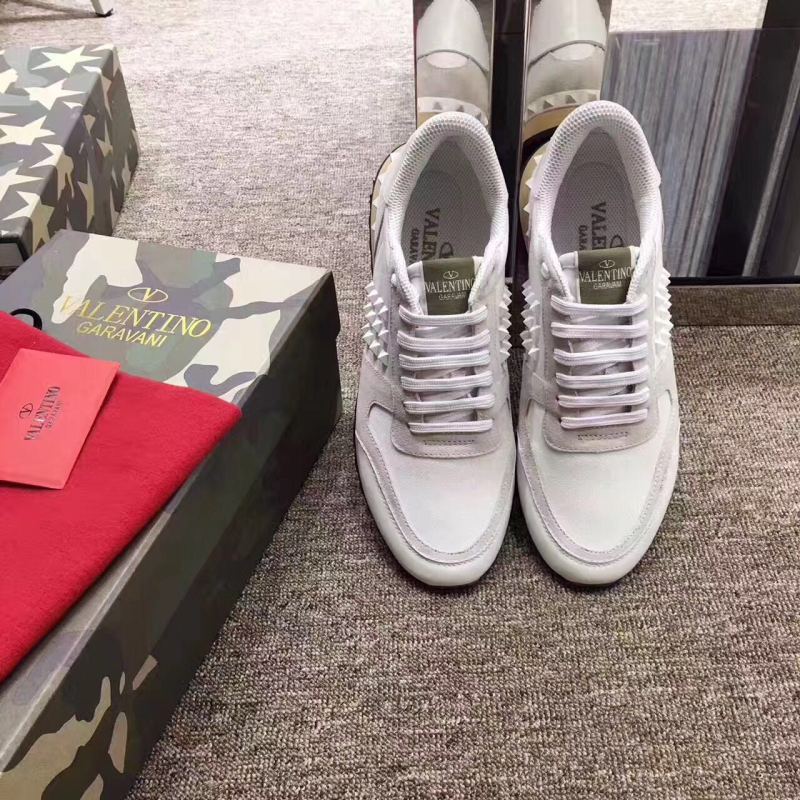 Valentino Studded Suede & Nylon Men and Women Sneakers-010